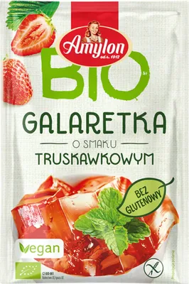 Zdjęcie produktu dla Galaretka agar truskawkowa bezglutenowa40g