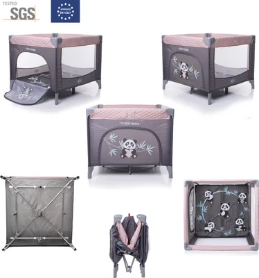 Obrázok produktu pre 4Baby | Detská ohrádka - Skladacia ohrádka s bočným vchodom - Priedušné sieťované boky - Matrac a prenosná taška - 93 x 76 x 93 cm - Colorado