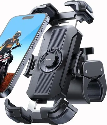 Productafbeelding van Universele Fiets Telefoonhouder voor Motoren - Schokbestendig en Geschikt voor Smartphones van 4.7-7 inch