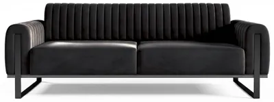Produktbild von Selsey Parissa - Sofa, Samt Schwarz schwarze Füße, 228 cm