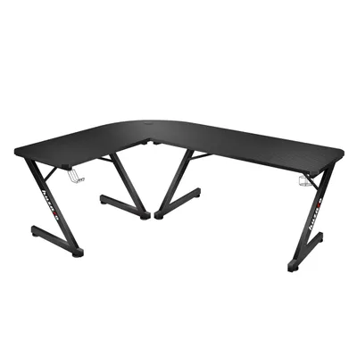 Produktbild von Huzaro Hero 7.0 | L-förmiger Eckschreibtisch Gamingtisch Schreibtisch Bürotisch | Rechts Links Montage | Carbon Tischplatte | 154 x117 | Schwarz