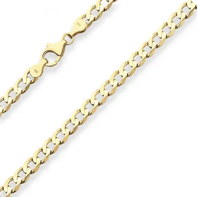Produktbild von 5,5mm Armband Panzerkette weit Goldarmband Armschmuck aus 585 Gold Gelbgold 19cm
