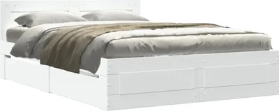 Obrázek produktu pro vidaXL Rám postele s čelem bez matrace bílý 120x190 cm