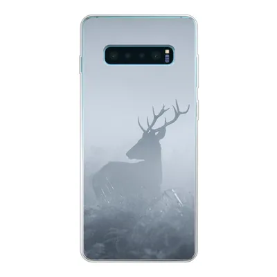 Produktbild von MuchoWow® Handyhülle Schutzhülle Hülle für Samsung Galaxy S10 Plus Hirsche - Nebel - Wald Silikon Softcase Handy Hülle - Schutzhülle