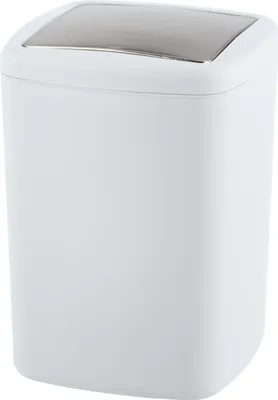 Immagine prodotto di WENKO cestino per rifiuti con coperchio basculante 6 L BARCELONA rifiuti cosmetici bagno WC cucine bianco