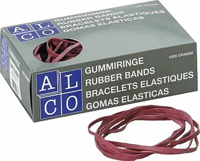 Produktbild von Gummibänder 150x4mm 1000g rot Packung mit 10 Stück