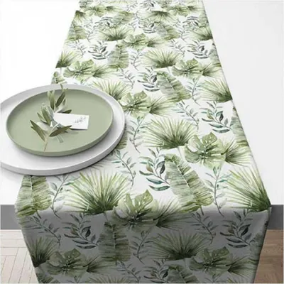Immagine prodotto di Runner da tavola - Formato 40 x 150 cm - Foglie della giungla - Jungle