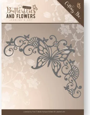 Produktbild von Stanzschablone - Jeanines Art - Butterflies and Flowers - Schmetterlings Ecke