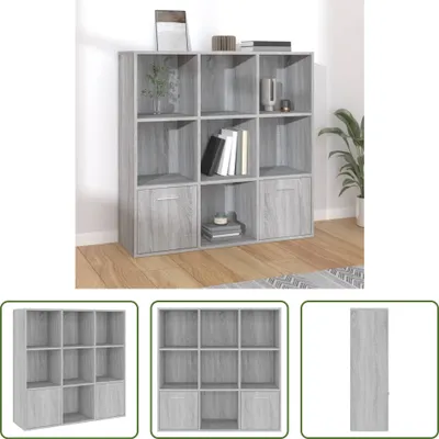 Produktbild von The Living Store Bücherschrank Grau Sonoma 98x30x98 cm