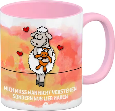 Produktbild von Mich muss man nicht verstehen sondern nur lieb haben Kaffeebecher Henkel