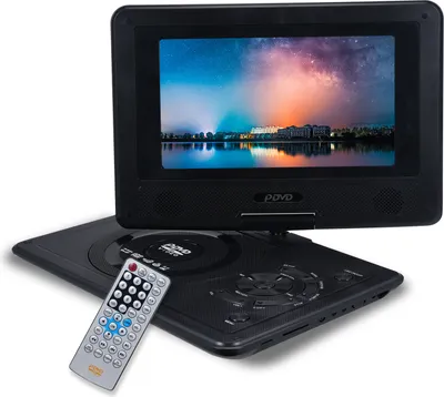 Produktbild von Tragbarer 9,8-Zoll-DVD-Player mit 270¡ã schwenkbarem HD-Bildschirm, Heim-TV-DVD-Player im Auto mit Spielefunktion, Autoladegeraet und Netzteil, wiederaufladbarer Akku