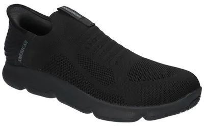 Produktbild von American Club HL215, Herren Slip On Sneaker Memory Foam System, Easy Ins leicht atmungsaktiv, Schwarz 49