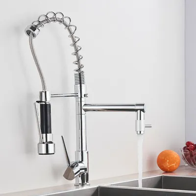 Obrázek produktu pro Kuchyňská vodovodní baterie Kuchyňská výsuvná se sprchou Dřezová baterie