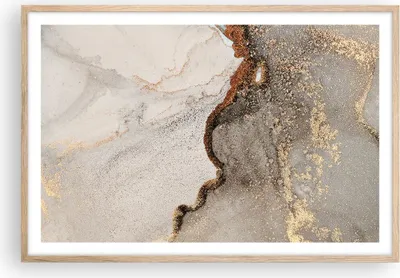Produktbild von Gerahmtes Poster - Rahmen in heller Eiche - Stein Sand Abstraktion - 91,5x61 cm - Wand Bild - Wanddeko - Wandbilder - Kunstposter - Wandposter - Bilderrahmen - Bilder - Kunstdruck - P2NAA91x61-4778