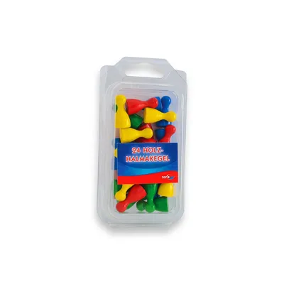 Obrázok produktu pre Noris Spiele, Drevený halový kužeľ, 2,4 cm, viacfarebný, 24 kusov, 0511