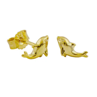 Produktbild von Ohrstecker Ohrring 8x4mm kleiner Delfin glänzend 9Kt GOLD