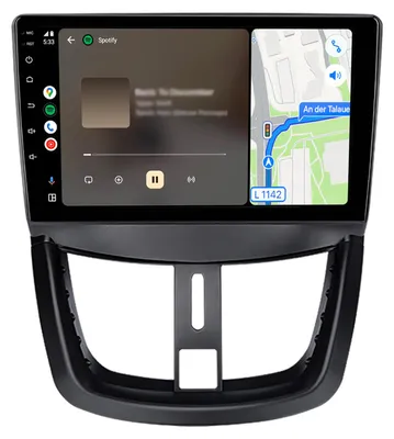 Produktbild von Android Autoradio Für Peugeot 207 CC 2006-2015 Wireless CarPlay Android Auto WiFi GPS Navi RDS DSP DAB+ BT 9 Zoll 2+64GB