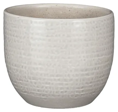Produktbild von Mica Decorations Blumentopf - Terrakotta - hellgraue Flocken -14x12cm