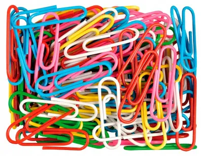 Immagine prodotto di Graffette Tetis, rotonde, colorate, 28 mm, confezione da 100 pezzi