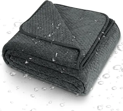 Produktbild von Hundedecke hellgrau 101,6 x 152,4 cm, wasserdicht, waschbar, für Sofa