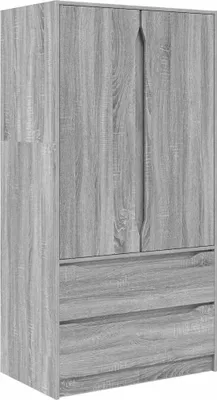 Produktbild von Kleiderschrank Graues Sonoma 79,5 x 49 x 156 cm Holzwerkstoff