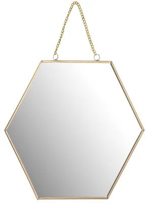 Produktbild von Wandspiegel Sechskant, Spiegel, Breite 20 cm, schwarz