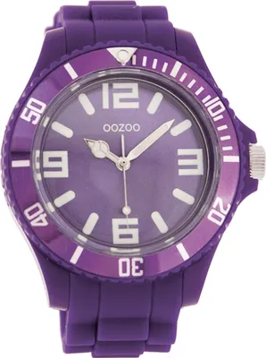 Produktbild von Oozoo Armbanduhr lila Silikon Vintage Series Damen-Herren Analog-Quarzuhr UOC4286A