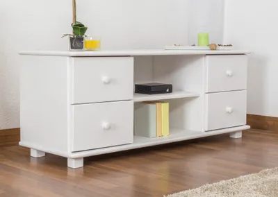Produktbild von TV-Unterschrank aus massiver Kiefer, 136 cm breit, 55 cm hoch, 47 cm tief