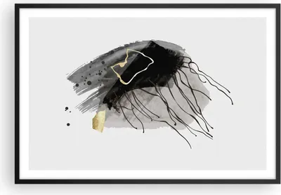 Produktbild von Gerahmtes Poster - Schwarzer Rahmen - Abstraktion dunkel Farben - 91,5x61 cm - Wand Bild - Wanddeko - Wandbilder - Wandposter - Bilderrahmen - Bilder - Kunstdruck - Wandbild - P2BAA91x61-4337