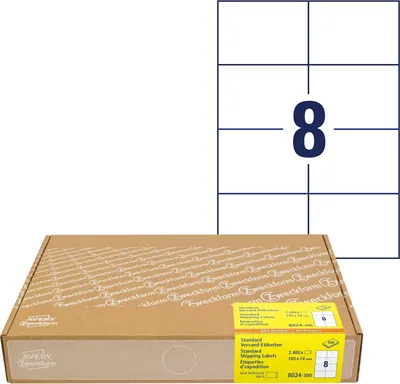 Immagine prodotto di AVERY Zweckform 8024-300 Etichette per spedizioni AVERY Zweckform, 105 x 74 mm, bianco