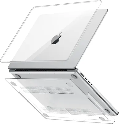 Produktbild von CLM-Tech Hülle kompatibel mit MacBook Pro 14 Zoll M5 M4 M3 M2 M1 2021 - 2026 - Hartschale Snap Case Cover Schutzhülle zweiteilig - Transparent