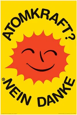 Produktbild von Atomkraft - Poster - Nein Danke - OOA Logo + 1 Packung tesa Powerstrips® - Inhalt 20 Stück