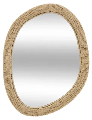 Produktbild von Wandspiegel mit geflochtener Rahmenfassung TILIA 31 × 40,5 cm