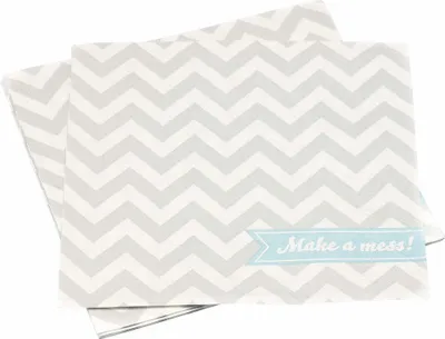 Produktbild von Chevron Mix | 20 Servietten grau