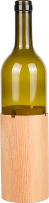 Produktbild von Joy Kitchen™ Kerzenhalter Teelichter - Bottly | Holzkerzenhalter Weinflasche | Kerzentablett | Kerzen | Teelichter | Teelichthalter | Holzständer | wiederverwertete Materialien
