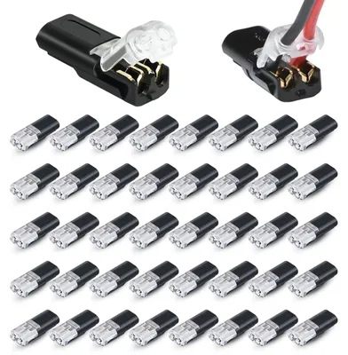 2-polige Kabel-Schnellverbinder, 40 Stück, für 18-22 AWG