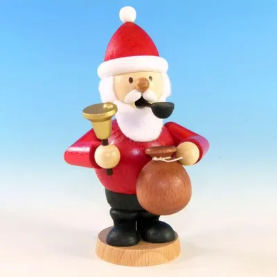 Produktbild von Räuchermann  Weihnachtsmann mit Geschenkesack Höhe=12cm NEU