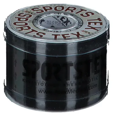 Produktbild von SPORTS-TEX Kinesiologie TAPE 5cmx5m Schwarz, 1 St. Pflaster