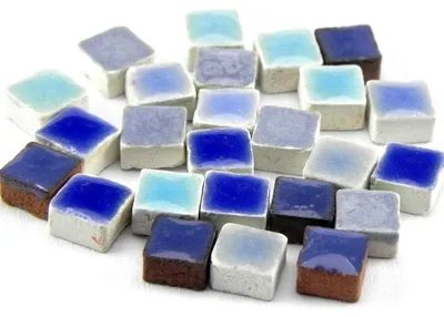 Mosaik-Minis 5x5x3 mm, 5.000 Stück, Blau-Mix