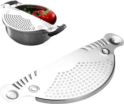 Produktbild von Famanu Sieb aus Edelstahl – Universelles Küchengerät für Töpfe bis 26 cm
