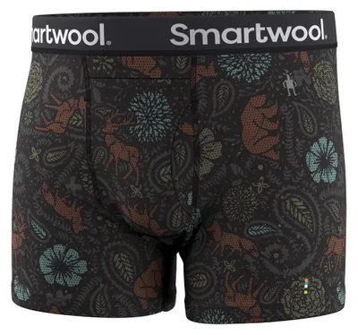 Produktbild von Smartwool Herren Merino Print Boxershorts black paisley XL