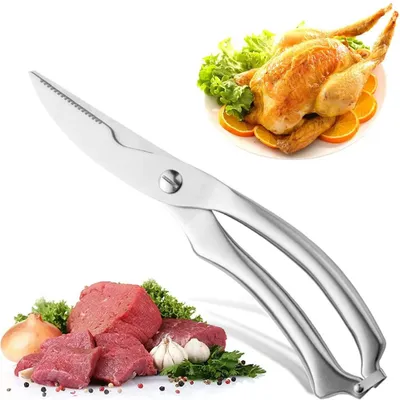 Geflügelschere aus Edelstahl, multifunktional, scharf, für Huhn & Fisch