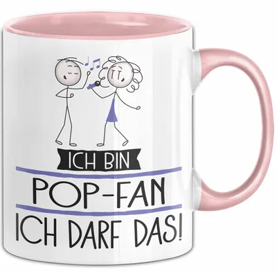 Produktbild von Geschenk für Pop-Fan Tasse Lustige Geschenkidee Geburtstag Ich Bin Pop-Fan Ich Darf Das (Rosa)