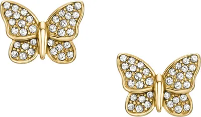 Produktbild von Fossil Ohrstecker Damen Butterfly Edelstahl Goldfarben JF04922710