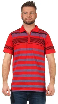Produktbild von Herren Poloshirt T-shirt Polo-Hemd Kurzarm Rot M