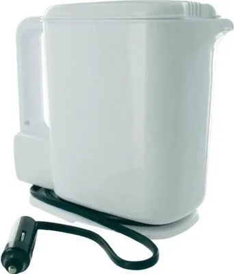Immagine prodotto di Bollitore elettrico 12V, 1 litro, 170W, cavo accendisigari 60 cm, bianco e nero