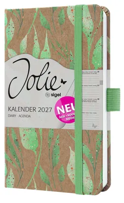 Produktbild von Wochenkalender Jolie 2027 Hardcover ca. A6 Sparkle Leaves 174 Seiten