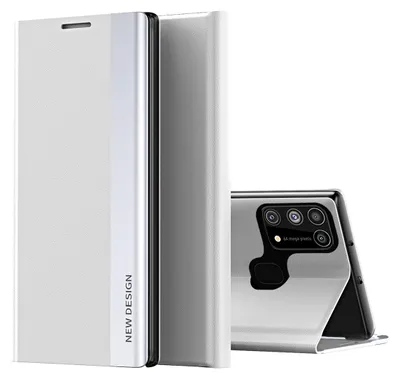 Image de Galaxy A21S Case, étui magnétique en cuirPolyuréthaneavec fonction stand pour Samsung Galaxy A21S Blanc