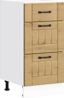 Image de vidaXL Armoire basse de cuisine Lucca Chêne Artisan Matériau dérivé du bois