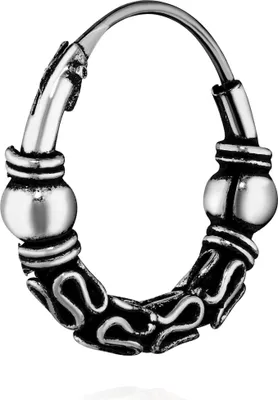 Produktbild von Single 925 Sterling Silber Keltische Celtic Gothic Creolen 15mm 7233